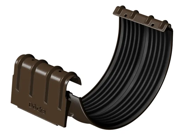 Соединитель желобов D125 Döcke STAL PREMIUM Каштан, (RAL 8017) купить в Владикавказе