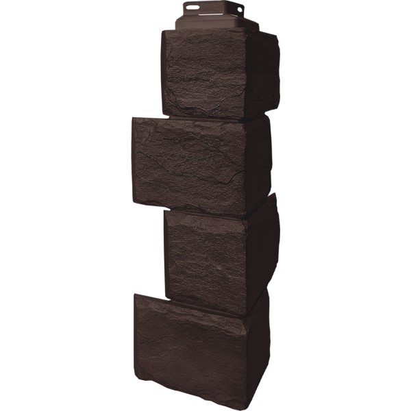 Цокольный сайдинг FineBer – Серия “Камень природный”, Угол наружный Коричневый купить в Владикавказе