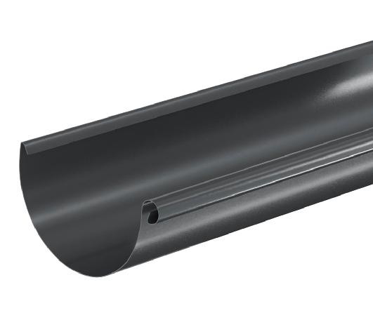 Водосток Aquasistem, система 125x90 - Водосточный желоб 3.00м RAL 7024 Тёмно-серый купить в Владикавказе