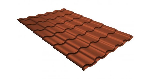 Металлочерепица кредо GL 0,5 GreenСoat Pural RR 750 кирпично-красный (RAL 8004 терракота) купить в Владикавказе