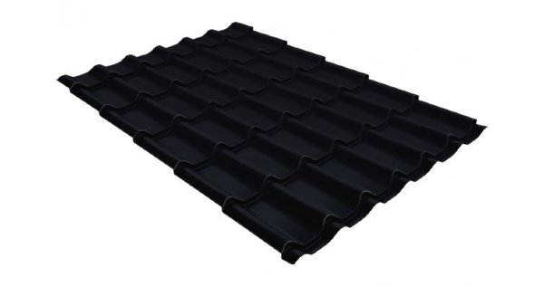 Металлочерепица классик GL 0,5 Velur20 RAL 9005 черный купить в Владикавказе