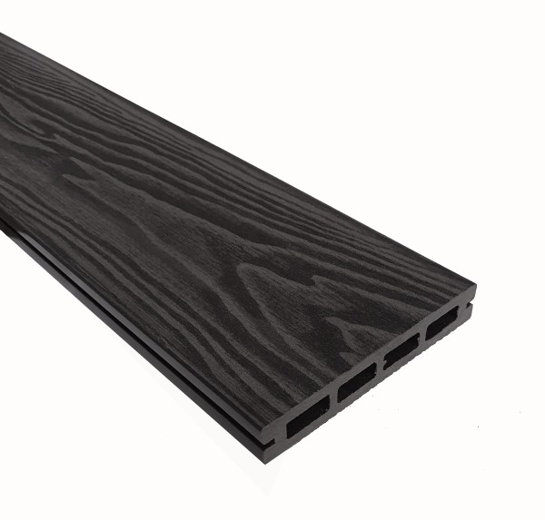 Террасная доска из ДПК Terrapol Смарт 3D Пустотелая с пазом Черное дерево купить в Владикавказе