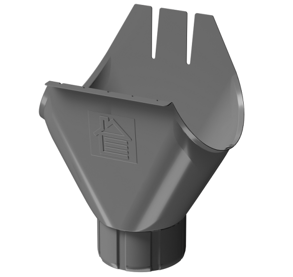 Воронка желоба D125 Döcke STAL PREMIUM Графит, (RAL 7024) купить в Владикавказе