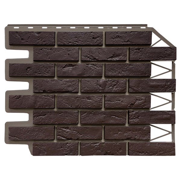 Фасадная панель FineBer, Кирпич Баварский, Темно коричневый купить в Владикавказе