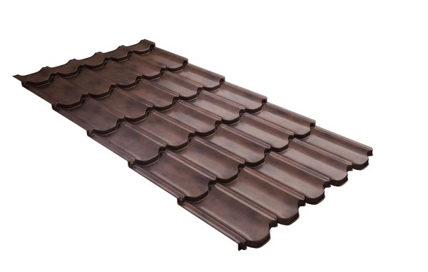 Металлочерепица квинта плюс с  3D резом 0,45 Safari Twincolor Brown купить в Владикавказе