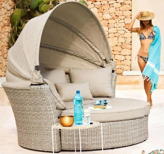 Диван-Трансформер AFINA плетеный из иск. ротанга AFM-325 Beige купить в Владикавказе