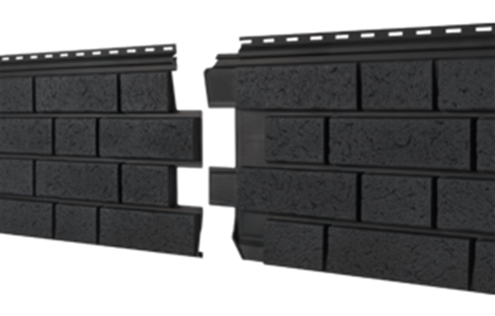 Фасадная панель Ю-пласт Стоун Хаус S-Lock Клинкер Нордик Графитовый купить в Владикавказе