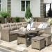 Комплект мебели AFINA плетеной из иск. ротанга AFM-307B Beige купить в Владикавказе