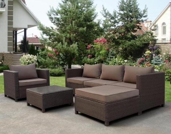 Комплект мебели AFINA плетеной из иск. ротанга YR821A Brown/Beige купить в Владикавказе