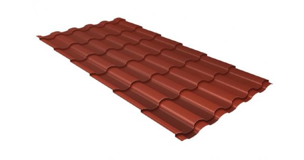 Металлочерепица кредо GL 0,5 Velur20 RAL 8004 терракота купить в Владикавказе