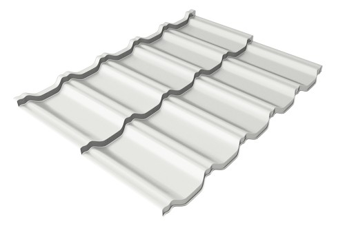 Металлочерепица модульная Квинта Uno Grand Line c 3D резом 0,5 Satin RAL 9003 сигнальный белый купить в Владикавказе