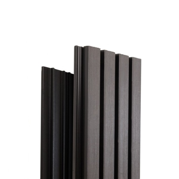 Фасадная доска Ecodecking Техно реечная 200х26х3000 Графит купить в Владикавказе