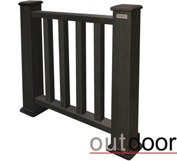 Ограждение из ДПК Outdoor Классик 3D STORM чёрный купить в Владикавказе