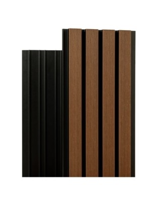 Фасадная реечная панель Ecodecking Скай коэкструзия 200х20х3000 Тик