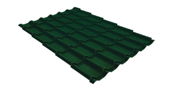 Металлочерепица классик GL 0,5 Velur20 RAL 6005 зеленый мох купить в Владикавказе