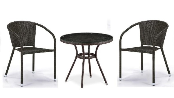 Комплект плетеной мебели AFINA из иск. ротанга Асоль-7 T282ANT/Y137C-W53 Brown 2Pcs купить в Владикавказе