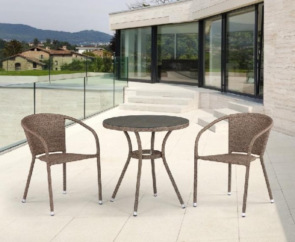 Комплект плетеной мебели AFINA из иск. ротанга T282ANT/Y137C-W56 Light Brown 2Pcs купить в Владикавказе