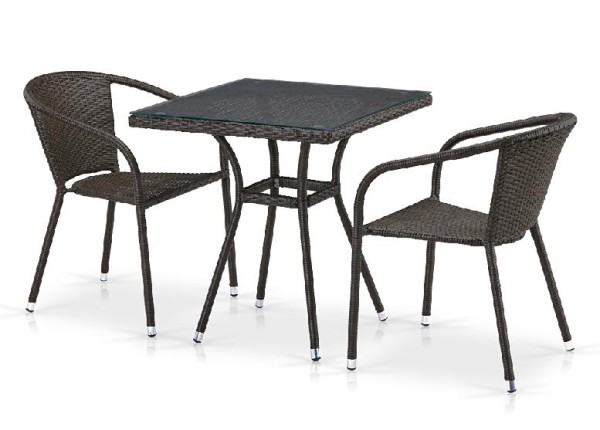 Комплект плетеной мебели AFINA из иск. ротанга T282BNT/Y137C-W53 Brown 2Pcs купить в Владикавказе