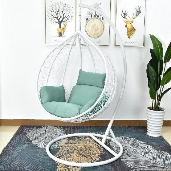 Кресло Подвесное из искусственного ротанга AFM-168A-L White/Green купить в Владикавказе