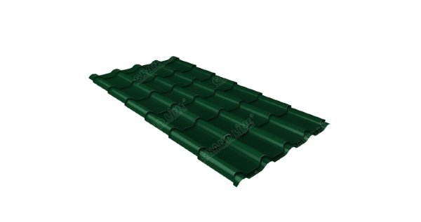 Металлочерепица камея 0,5 Satin RAL 6005 зеленый мох купить в Владикавказе