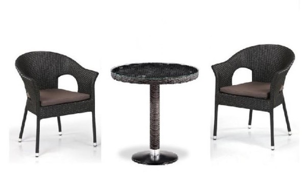 Комплект плетеной мебели AFINA из иск. ротанга T601/Y79A-W53 Brown 2Pcs купить в Владикавказе
