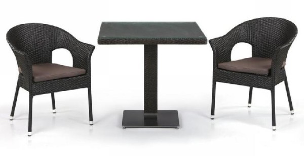 Комплект плетеной мебели AFINA из иск. ротанга T605SWT/Y79A-W53 Brown 2Pcs купить в Владикавказе