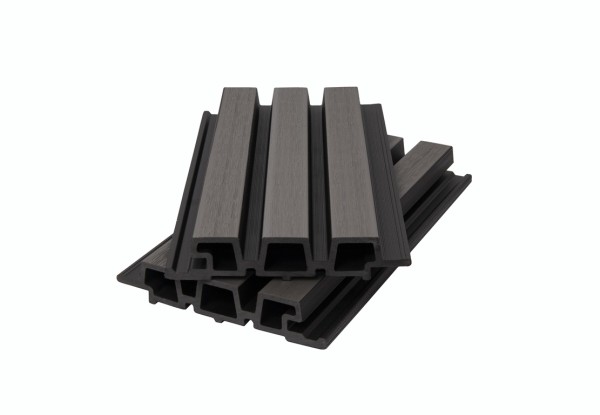 Фасадная панель брусковая двухцветная co-extrusion, grey dark купить в Владикавказе