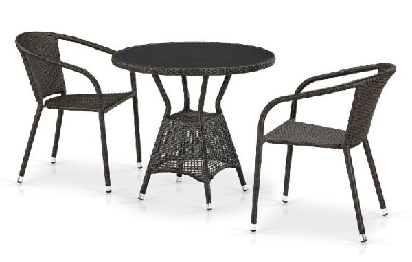 Комплект плетеной мебели AFINA из иск. ротанга T707ANS/Y137C-W53 Brown 2Pcs купить в Владикавказе