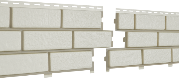 Фасадная панель Ю-Пласт Стоун Хаус Кирпич с декорированным швом Белый купить в Владикавказе