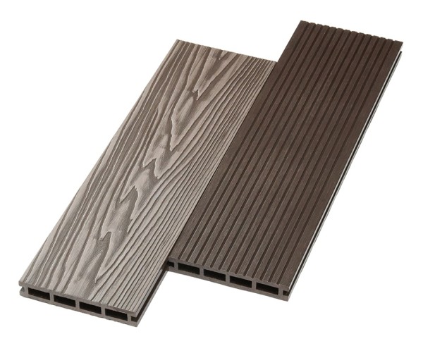 Террасная доска ДПК NanoWood двусторонняя New 3D тиснение + вельвет Венге купить в Владикавказе