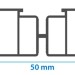 Лага алюминиевая KRONEX 50x25x3000 мм несущая купить в Владикавказе