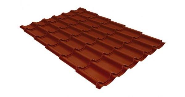 Металлочерепица классик GL 0,5 Velur20 RAL 8004 терракота купить в Владикавказе