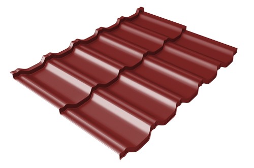 Металлочерепица модульная Квинта Uno Grand Line c 3D резом 0,5 Satin RAL 3011 коричнево-красный купить в Владикавказе