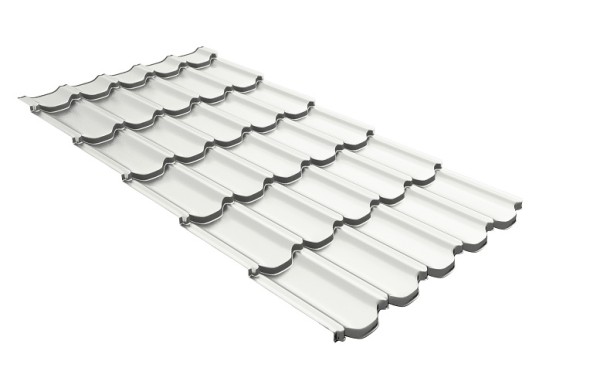 Металлочерепица квинта плюс с 3D резом 0,5 Satin RAL 9003 сигнальный белый купить в Владикавказе