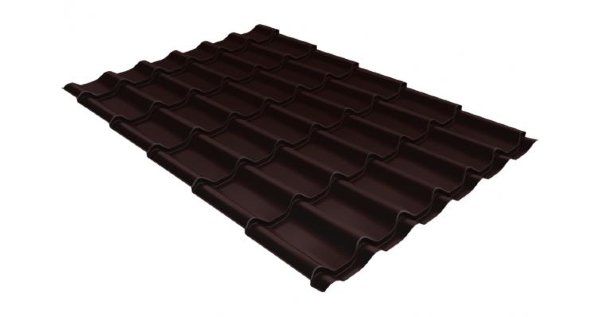 Металлочерепица классик 0,5 Satin RAL 8017 шоколад купить в Владикавказе
