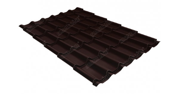 Металлочерепица классик GL 0,5 Quarzit RAL 8017 шоколад Metallic купить в Владикавказе