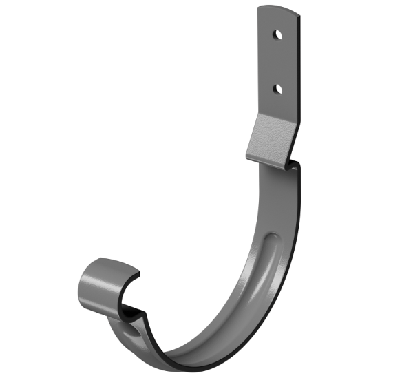 Карнизный крюк короткий (гнутый) D125 Döcke STAL PREMIUM Графит, (RAL 7024) купить в Владикавказе