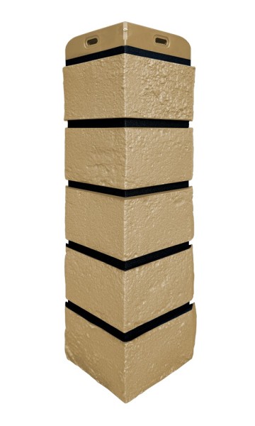 Угол Grand Line состаренный кирпич премиум Песочный (шов RAL 9005) купить в Владикавказе