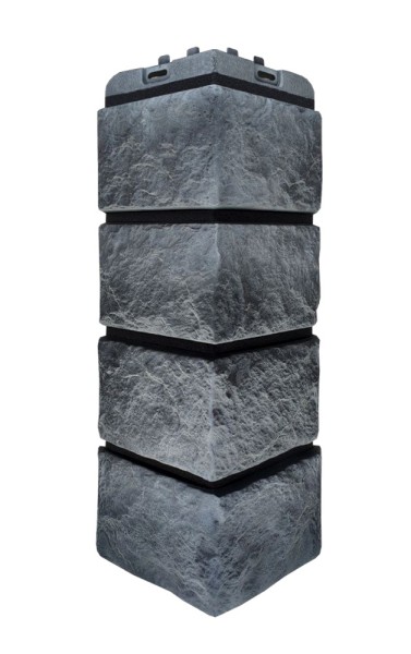 Угол наружный Grand Line Колотый Камень Антрацит, Шов чёрный купить в Владикавказе